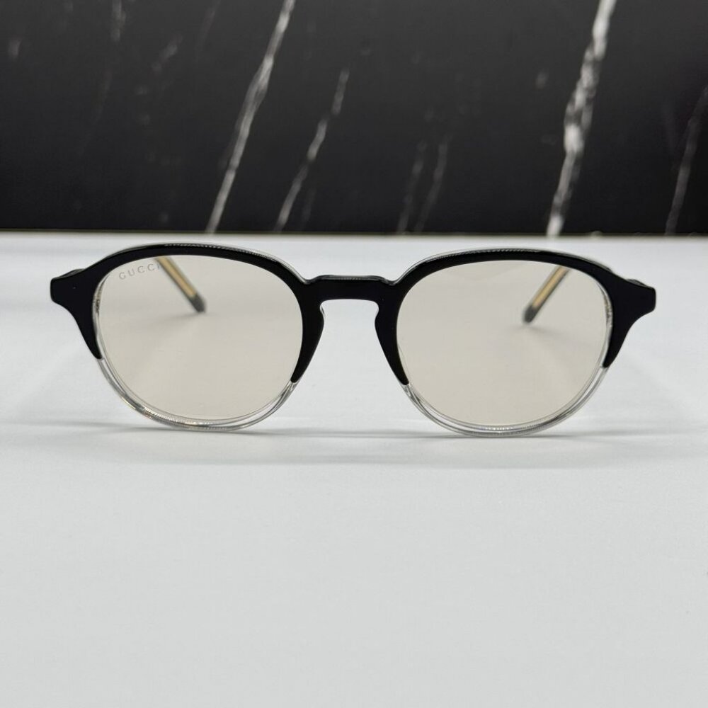 NEW GUCCI GG1212S 002 SUNGLASSES MEN ROUND BLACK EYEWEAR - Picture 8 of 16